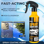 NUAN 2-Pack Nano Hydrophobic Ceramic Coating, 300ml Car Coating Spray Kit,Easy-to-Spray Auto Paint Protection, Includes Microfiber Cloth for Vehicle Shine & Protection