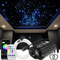 AKEPO 6W Mini Size Twinkle RGBW Fiber Optic Lights, 600pcs 0.03in 9.8ft/3m APP Control Music Activated Fiber Optic Star Ceiling Light Kit for Car Headliner Star and Home