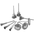 9Pcs Steel Wire Wheels Brushes Drill Rotary Tools Metal Rust Removal Cleaning Polishing Brush Set Derusting Grinding Hand Tools