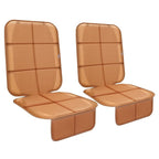 Meolsaek Car Seat Protector for Child Car Seat, Durable 600D Fabric Waterproof Car Seat Cover with Thick Pad Non-Slip Backing，No Imprints (Tan-2 pcs)