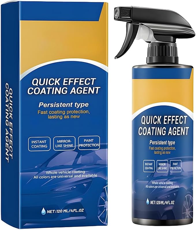 Car Coating Agent Spray, 3 in 1 High Protection Vehicle Quick-Acting Coating Agent Spray, Multifunctional Automotive Scratch Wax Polish Waterless Wash, Universal for SUV RV Truck