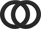 uxcell Magnetic Adapter Ring, 2Pcs Magnetic Sticker Ring ABS Universal Magnet Wireless Charging Conversion Kit for Mobile Phone Case Wireless Charger, Black