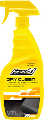 Formula 1 Dry Clean Carpet & Upholstery Cleaner - Stain Remover Spray for Car Seats & Floor Mats, Odor Eliminator for Interior Detailing, 23 oz.