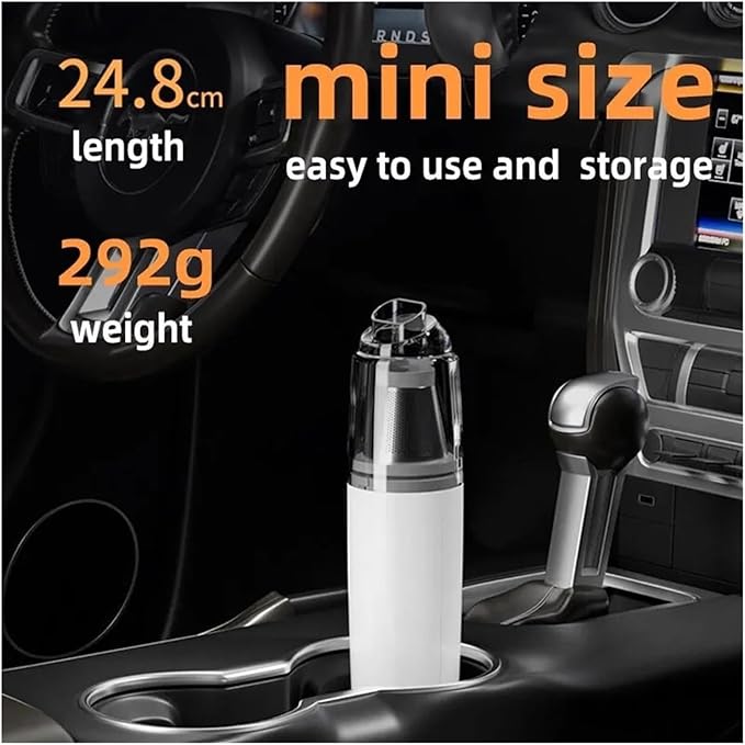 Mini car Cleaning, Powerful Suction, Handheld Vacuum Cleaner, Rechargeable and Household