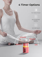 Waterless Essential Oil Diffuser: 9 Colors LED Scent Diffuser for Home&Car&Office - Portable Diffuser with 48H Battery, 4 Timers & 3 Mist Levels, Bright Red