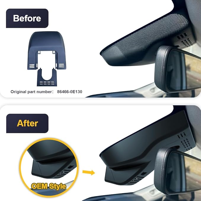 Fitcamx Front 4K+Rear 1080P Dash Cam Adapts for Lexus TX 350 2024-2026 & TX 500h Hybrid, Integrated OEM Look, 2 Way HD Video, WiFi & APP, Loop Recording, Gravity Sensor, Easy to Use, 128GB Card