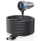 Starlink Mini Cable, 3 in 1 Starlink Mini Car Charger DC Power Cable+ Cigarette Lighter Adapter 12V-48V with Digital Display, Durable USB C PD 40W and USB A 35W Ports for Trucks and Cars (16.4FT)