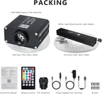 Starlight Headliner Kit 500 Piece Twinkle 0.03in(6.5ft/2m) with White Meteor Fiber Optic Light Kits Car Roof Lights RGBW Music Activated/APP Control Star Lights for Car Theater Game Bed Room Ceiling