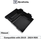 RUNROAD Center Console Upgraded Organizer Compatible with Acura RDX 2019 2020 2021 2022 2023 2024 Accessories, Armrest Storage Box Insert Card Container ABS Coin Holder Console Tray, Black