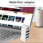 2 Pack 4-in-1 USB 3.0 Hub with Rotation, Multi-Port Adapter with 3 USB Ports and 1 USB C Port, High-Speed Data USB 3.0 Hub Compatible with Laptop/Table/Cellphone/Keyboard/Printer/MacBook