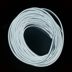 2m/6ft USB EL Wire Neon Light Electroluminescent Wire Glowing Strobing Light for Indoor Outdoor Car Interior Decoration(2m,USB,White)