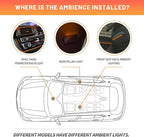 NJSBYL 2X LED Front Seat Back Ambient Lighting Replacement for B-MW X5 X6 X7 Series 2 3 4 5 7 M2 M3 M4 Pre-LCI LCI Courtesy Rear Pillar/HVAC Panel Atmosphere Module Circuit Board Blue-Orange