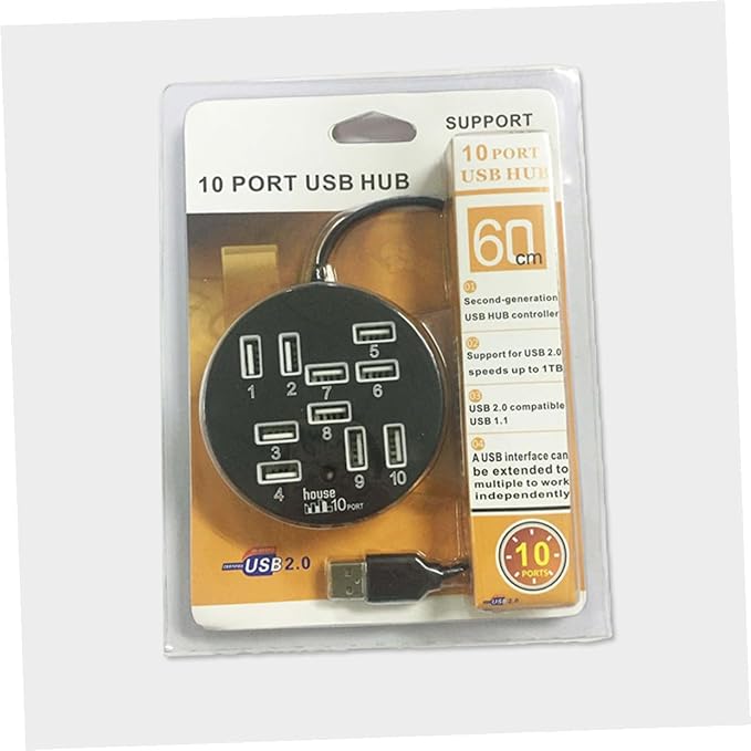 Kisangel USB USB Hub Expander Multi-Port Splitter for Laptop High-Speed Data Transfer Compatible with Flash Drives Keyboards Mice External Hard Drives