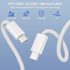 Charge for iPhone 17/16/15 Charger, 2Pack 40W-60W Dynamic Type C Wall Charger Adapter USB C Charger Block 6FT USB-C to C Woven Braid Cable for Apple iPhone 17 Pro Max/iPhone 16 Plus, iPad Pro/Air/Mini