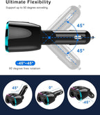 2025 Upgraded Cigarette Lighter Splitter, SUPERONE 180W 2-Socket Cigarette Lighter Adapter with Dual QC3.0 and 20W PD USB C Car Charger Splitter for GPS/Dash Cam/Laptop/iPad/iPhone 17/16/15/14/13/12