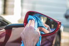 The Rag Company - Diamond Weave Glass & Window - Detailing Towels to Polish Mirrors & Chrome, Snakeskin Like Texture, Lint-Free, Streak-Free, 280gsm, 16in. x 24in, Light Blue (5-Pack)