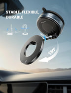 Lamicall Car Phone Holder - [70 LBS Strongest Suction] for Magsafe Car Mount, 360° Suction Cup Phone Mount Dashboard Windshield Vacuum Magnetic Phone Holder for Car fit iPhone 17/16Pro Max Mothers Day