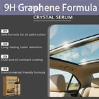 PTZ Crystal Serum – Advanced Graphene Ceramic Coating for Cars, High Gloss Crystal Coating for Car, 9H Graphene Coating for Auto Car Detailing, Easy Apply Paint Shine Protection (1PCS)