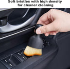 Car Interior and Exterior Soft bristles Detail dust Brush Interior dusting Brush Dashboard Cleaning Brush Home Office Computer Keyboard dusting Tools+ Double-Sided Suede Cleaning Towel