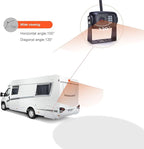 1080P Wireless Backup Camera System for RV, Trucks & Trailers – 7” HD Monitor, Stable Digital Signal up to 980ft, IP69 Waterproof Rear View Camera with Night Vision, Easy Install Kit