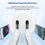 for iPhone 14 13 Car Charger,[MFi Certified]45W Dual Port USB C Rapid for Apple Car Adapter with 3ft Type C to Lightning Cable Fast Charging for iPhone 14 Pro/14 Pro Max/14 Plus/13/12/11/XS/XR/SE,iPad