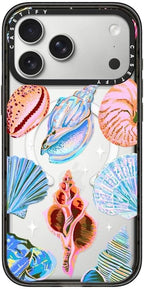 CASETiFY Impact iPhone 17 Pro Max Case [Slim/Compatible with Magsafe / 8.2 ft. 4X Military Grade Drop Protection] - Seashell - Clear Black