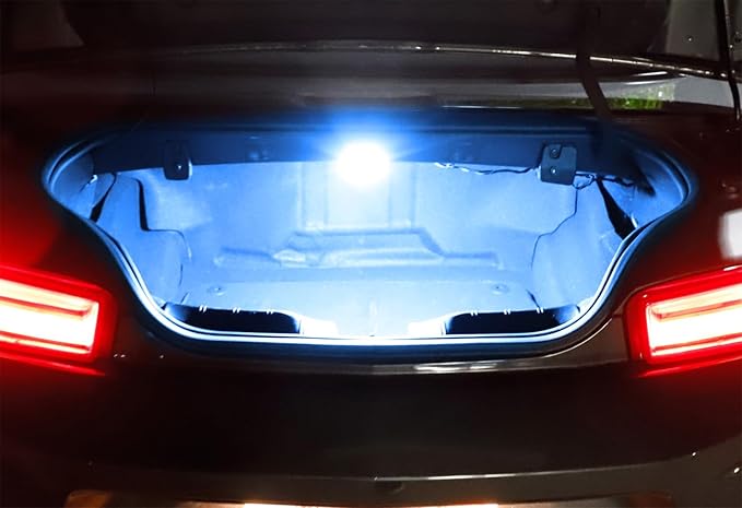 iJDMTOY 18-SMD Aqua Ice Blue Full LED Trunk Cargo Light Assembly Kit, Compatible With Chevrolet Camaro Cruze Trax Spark, Compatible With Cadillac XTS, Buick Lacrosse, GMC Acadia etc