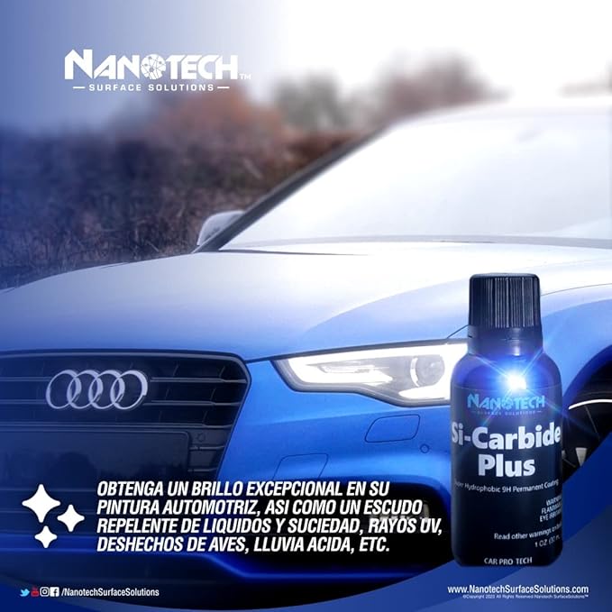 Nanotech Si-Carbide Plus- Ceramic Coating for Automotive Paint, Glass, Metal- Protects Cars, RVs, Motorcycles, Boats- 1 Oz.