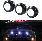 iJDMTOY 3pc Set Custom Retrofit Xenon White Front Grille Mesh Mount LED Lighting Kit Compatible With Trucks SUVs