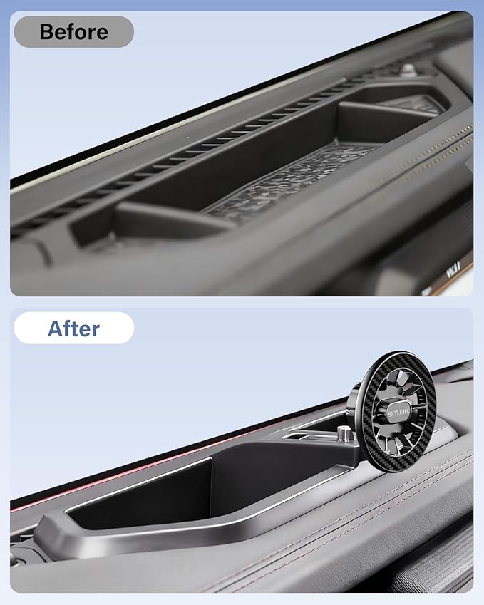 Phone Holder for Jeep Wrangler JL JLU 2018-2023/Gladiator JT 2020-2023 Accessories Magnetic Phone Mount for MagSafe, Magnets Dashboard Mount Phone Holder Dash Tray (Only for 4X4, Not for 4XE)
