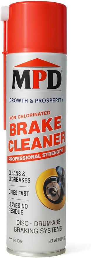 MPD - GP Non-Chlorinated Brake Cleaner – Fast-Drying Automotive Brake Parts Cleaner for Metal Components – Removes Grease, Oil & Brake Dust, Residue-Free, Professional-Grade Formula, 14oz (Pack of 12)