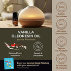 100% Pure Vanilla Essential Oil - 0.34 Fl Oz - Vanilla Oil for Hair, Skin, Diffuser, Aromatherapy & DIY Candle Making Scent