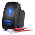 Nilight Sasquatch Lights Rocker Switch 5Pin Laser On/Off LED Light 20A/12V 10A/24V Switch Jumper Wires Set for Jeep Boat Trucks