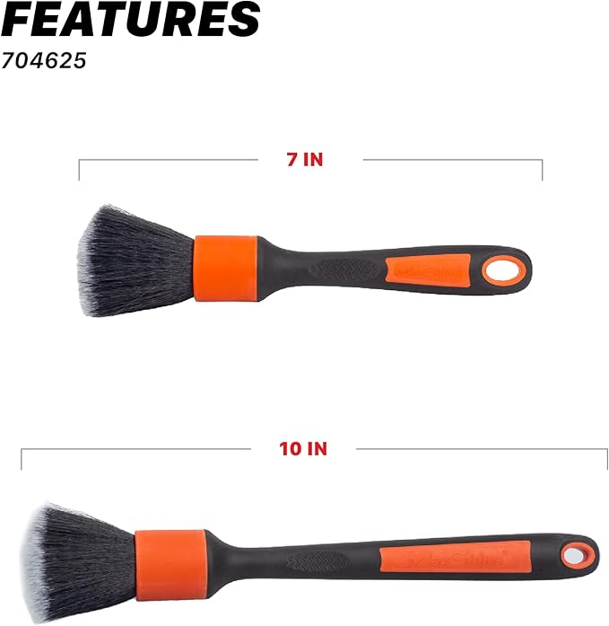 Maxshine Universal Ultra Soft ESS Detailing Brush Combo (2-Piece Set) – Ultra Soft Bristles, Non-Slip Handle, Chemical Resistant – Ever So Soft Precision Cleaning for Auto Interior & Exterior