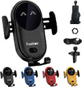 Smart Car Wireless Charger Phone Holder, Smart Sensor Car Wireless Charger, Fashion Car Charger (Black)