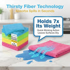 MIRACLEAN Microfiber Cleaning Cloth 12 Pack - 12 x 12 inches - Rags for Cleaning House Streak-Free Wipes for Screens, Dusting & Appliances - Premium Micro Fiber Cloth for Cleaning