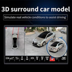 BY-J 360 Degree Bird View Surround System, 1080P Car DVR Recording Panoramic View, All Round Rear View Camera with AI Intelligence, for Car, SUV, Van Vehicles