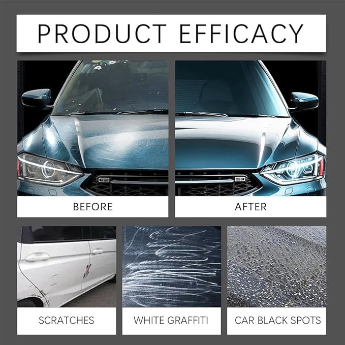 Crystal Serum, Ceramic Coating for Cars, 3.38FL.OZ 9H Nanotechnology Paint Protection Kit, Advanced Crystal Serum for High Gloss Shine & Hydrophobic Water Beading (4pcs)