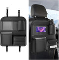 Car Backseat Organizer, 4 Storage Pockets Vehicle Back Seat Protector Kick Mat with Touch Screen Tablet Holder, Automotive Travel Storage Accessories, Universal for Truck SUV RV
