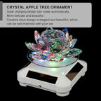 Healifty Solar Energy Rotating Ornament Car Aromatherapy Diffuser 3.93 Inch Air Freshener Interior Decoration with Aromatherapy Oil and Non-Slip Base