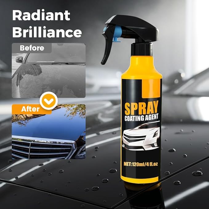 Hydrophobic Ceramic Coating, 2026 New Car Coating Spray Kit, Auto Paint Protection for Vehicle Detailing, Portable Car Shine Spray for Cars, SUVs, and Motorcycles (3PCS)