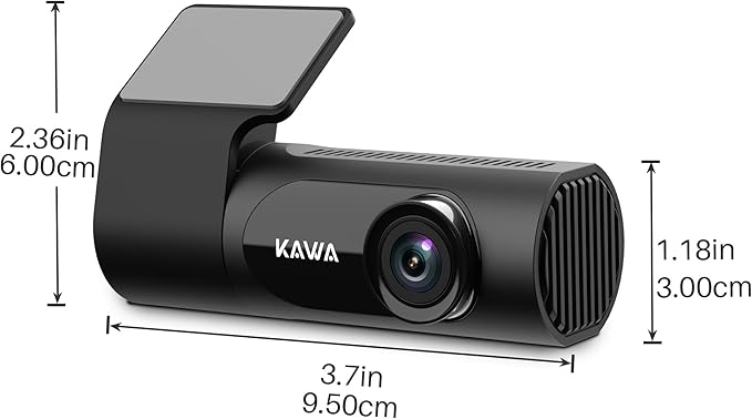 KAWA Dash Cam 2K, WiFi Dash Camera for Cars 1440P with Hand-Free Voice Control, Night Vision, Mini Hidden Dashcam Front, Emergency Lock, Loop Recording, 24-Hour Parking Monitor, APP, Support 256GB Max