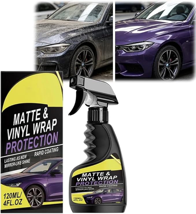 2026 New Matte & Vinyl Wrap Protection Spray, Vinyl Wrap Protection Spray, Ceramic Spray Sealant, Effect Coating Agent Rapid Ceramic for Glossy & Matte Finishe (1Pcs)