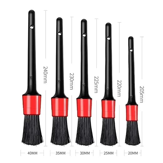 Carbon Brush Detailing Brush Set Car Brushes Car Detailing Brush for Car Cleaning Detailing Brush Dashboard Air Outlet Wheel Brushes(OPP Set)