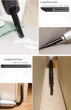 JYYBN Car Portable Vacuum Cleaner, Wet and Dry Vacuum Cleaner, Handheld Rechargeable Lithium Vacuum Cleaner for Cleaning Car Interior (Color : Silver)