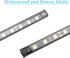 LED Interior Lights DC 12V Seat Ambient Light Cigaret Lighter, Car Uncer Dash LED Light Strip DRL Daylight Strip Car Atmosphere Lights-2 splitters in1 (White)