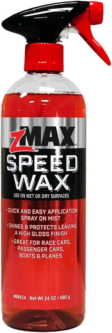 zMAX 88-424 - Speed Wax - Detailing Polish - Quick and Easy Application - Use on Wet or Dry Exterior Surfaces - Shines and Protects with a High Gloss Finish for Cars, Boats or Planes - 24 oz. - Single