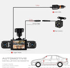 Dash Cam Front and Rear, 1080P Dash Camera for Cars, 4 Channel Car Camera Front Rear and Inside with Loop Recording, Night Vision, HDR, 24Hr Parking, G-Sensor, Night Vision