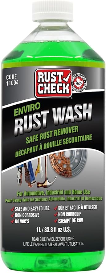 Enviro Rust Wash – Heavy Duty Iron Remover for Car Rims & Wheels – Metal Decon for Brake Dust and Oxidation – Safe on Stainless Steel & Motorcycle Use - Liquid - 33.8 FL OZ - Bottle