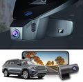 Fitcamx Front 4K+Rear 1080P Dash Cam Adapts for Volkswagen Atlas 2018-2026 (Model B/Broad Rear Cover) & Cross Sport 2020-2026, OEM Look, Dual HD Video, Loop Recording, WiFi & APP, Parking Mode, 128GB
